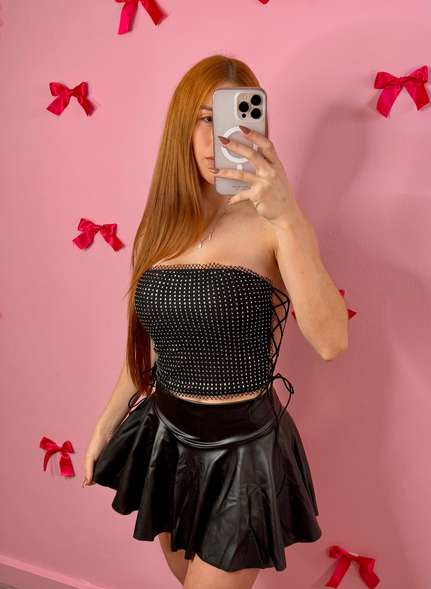 Rhinestone Corset Top