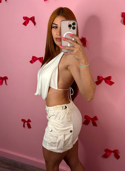 Cargo mini skirt